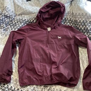 PINK MEDIUM/LARGE WINDBREAKER PULLOVER BURGUNDY
